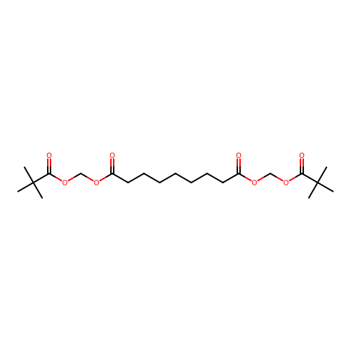 Nonanedioic acid, bis[(2,2-dimethyl-1-oxopropoxy)methyl] ester structure