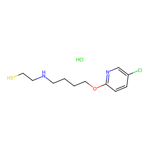 Ethanethiol, 2-(4-(5-chloro-2-pyridyloxy)butyl)amino-, hydrochloride structure