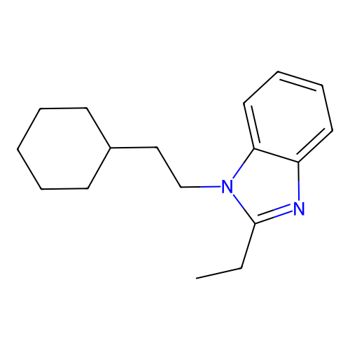 1-(2-Cyclohexylethyl)-2-ethylbenzimidazole structure