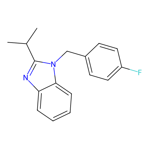 1-(4-fluorobenzyl)-2-isopropyl-1H-benzo[d]imidazole structure
