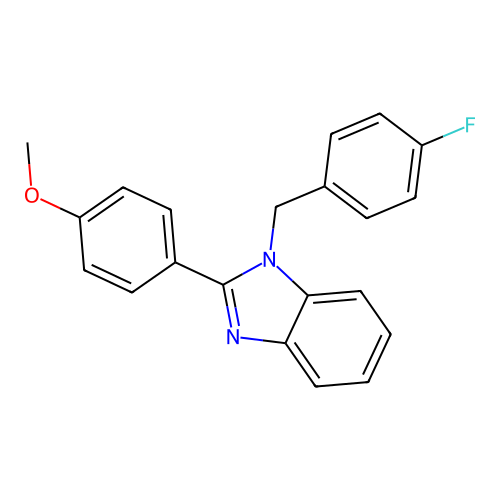 1H-Benzoimidazole, 1-(4-fluorobenzyl)-2-(4-methoxyphenyl)- structure