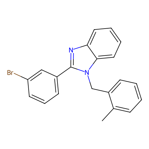 2-(3-Bromophenyl)-1-[(2-methylphenyl)methyl]benzimidazole structure