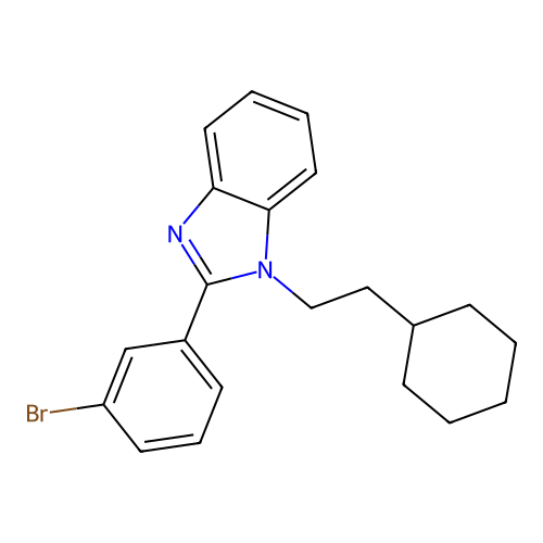 2-(3-Bromophenyl)-1-(2-cyclohexylethyl)benzimidazole structure