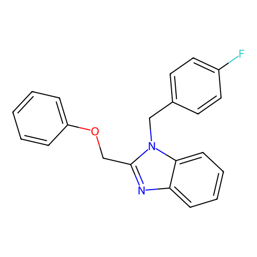 1H-Benzoimidazole, 1-(4-fluorobenzyl)-2-phenoxymethyl- structure