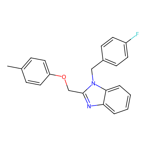 1H-Benzoimidazole, 1-(4-fluorobenzyl)-2-p-tolyloxymethyl- structure