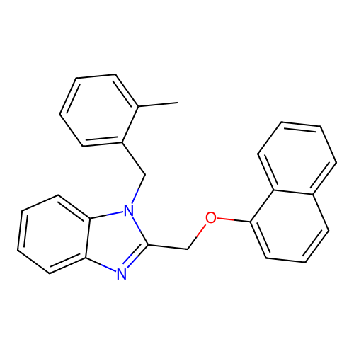 1H-Benzoimidazole, 1-(2-methylbenzyl)-2-(naphthalen-1-yloxymethyl)- structure