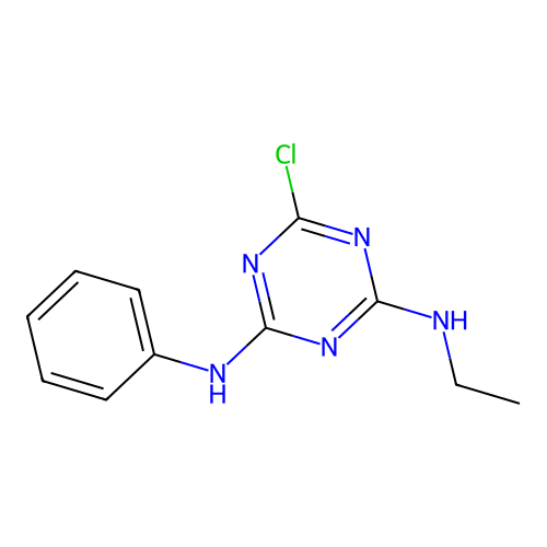 1,3,5-Triazine-2,4-diamine, 6-chloro-N-ethyl-N'-phenyl- structure