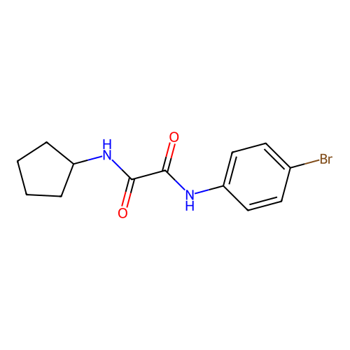 N'-(4-bromophenyl)-N-cyclopentyloxamide structure