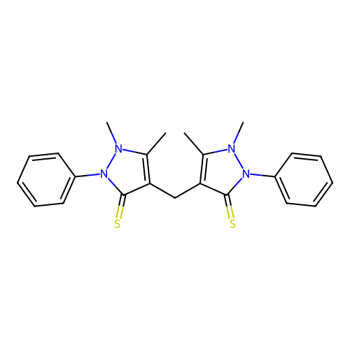 Dithiopyrylmethan structure