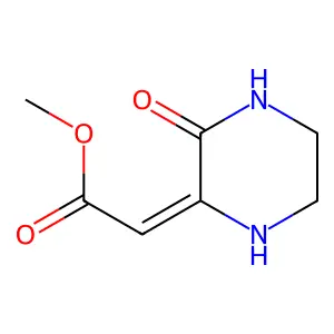 (E)-Methyl 2-(3-oxopiperazin-2-ylidene)acetate structure