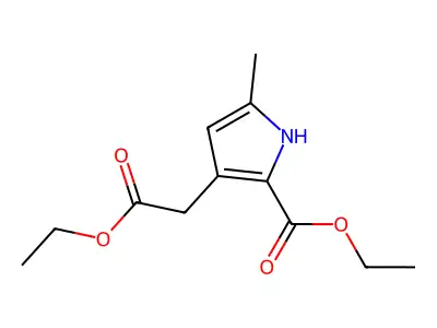 ethyl 3-(2-ethoxy-2-oxoethyl)-5-methyl-1H-pyrrole-2-carboxylate structure
