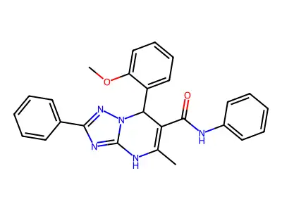 7-(2-METHOXYPHENYL)-5-METHYL-N,2-DIPHENYL-4H,7H-[1,2,4]TRIAZOLO[1,5-A]PYRIMIDINE-6-CARBOXAMIDE structure