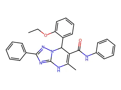 7-(2-ethoxyphenyl)-5-methyl-N,2-diphenyl-4,7-dihydro-[1,2,4]triazolo[1,5-a]pyrimidine-6-carboxamide structure