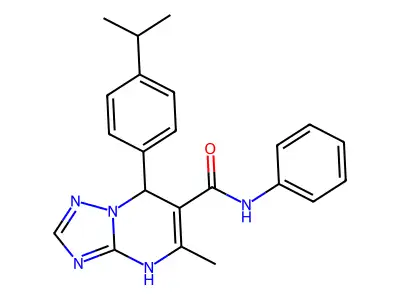 5-methyl-N-phenyl-7-[4-(propan-2-yl)phenyl]-4,7-dihydro[1,2,4]triazolo[1,5-a]pyrimidine-6-carboxamide structure