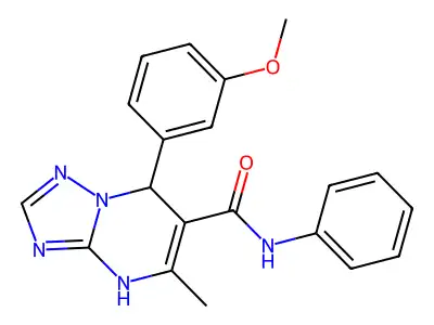 7-(3-methoxyphenyl)-5-methyl-N-phenyl-4,7-dihydro-[1,2,4]triazolo[1,5-a]pyrimidine-6-carboxamide structure
