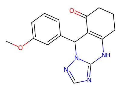 9-(3-methoxyphenyl)-5,6,7,9-tetrahydro[1,2,4]triazolo[5,1-b]quinazolin-8(4H)-one structure
