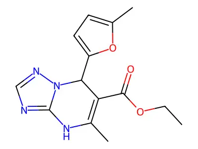 ETHYL 5-METHYL-7-(5-METHYLFURAN-2-YL)-4H,7H-[1,2,4]TRIAZOLO[1,5-A]PYRIMIDINE-6-CARBOXYLATE structure