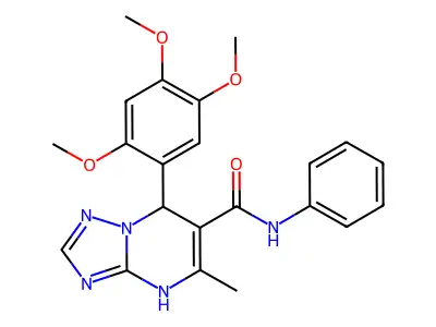 5-methyl-N-phenyl-7-(2,4,5-trimethoxyphenyl)-4,7-dihydro[1,2,4]triazolo[1,5-a]pyrimidine-6-carboxamide structure
