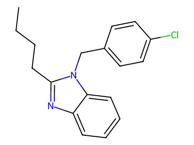 2-Butyl-1-[(4-chlorophenyl)methyl]benzimidazole structure