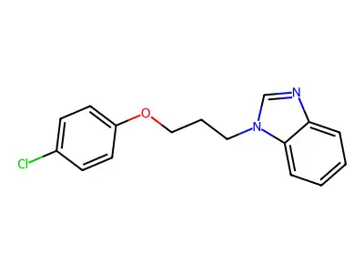 1-[3-(4-chlorophenoxy)propyl]-1H-1,3-benzodiazole structure