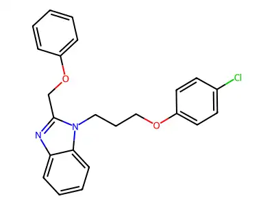 1-[3-(4-Chlorophenoxy)propyl]-2-(phenoxymethyl)benzimidazole structure