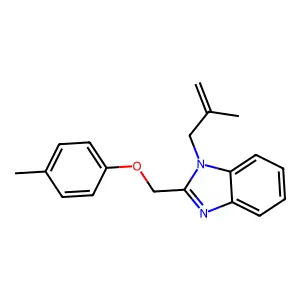 1-(2-methylallyl)-2-((p-tolyloxy)methyl)-1H-benzo[d]imidazole structure