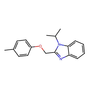 1-isopropyl-2-((p-tolyloxy)methyl)-1H-benzo[d]imidazole structure