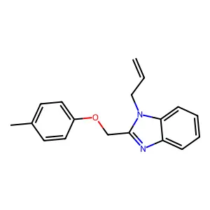 2-[(4-methylphenoxy)methyl]-1-(prop-2-en-1-yl)-1H-1,3-benzodiazole structure