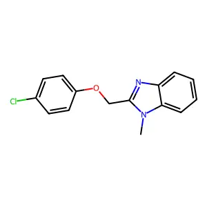 2-[(4-Chlorophenoxy)methyl]-1-methylbenzimidazole structure
