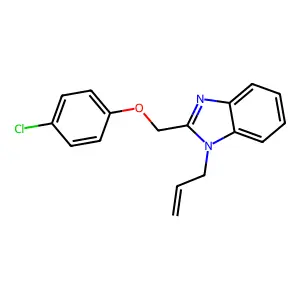 2-[(4-Chlorophenoxy)methyl]-1-prop-2-enylbenzimidazole structure