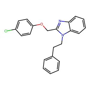 2-((4-chlorophenoxy)methyl)-1-phenethyl-1H-benzo[d]imidazole structure