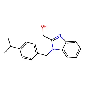 (1-(4-isopropylbenzyl)-1H-benzo[d]imidazol-2-yl)methanol structure