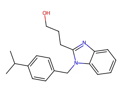 3-(1-(4-isopropylbenzyl)-1H-benzo[d]imidazol-2-yl)propan-1-ol structure