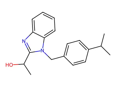1-(1-(4-isopropylbenzyl)-1H-benzo[d]imidazol-2-yl)ethanol structure