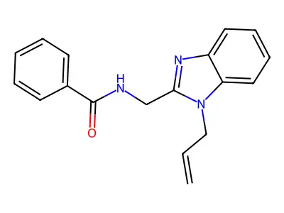 N-[(1-prop-2-enylbenzimidazol-2-yl)methyl]benzamide structure