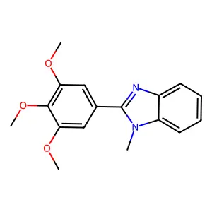 1-methyl-2-(3,4,5-trimethoxyphenyl)-1H-benzo[d]imidazole structure