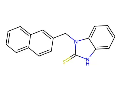 3-(naphthalen-2-ylmethyl)-1H-benzimidazole-2-thione structure