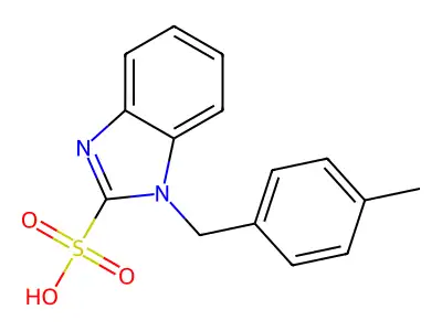 1-[(4-Methylphenyl)methyl]benzimidazole-2-sulfonic acid structure