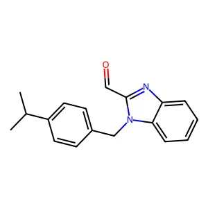1-[(4-Propan-2-ylphenyl)methyl]benzimidazole-2-carbaldehyde structure