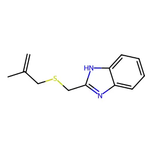 1H-benzimidazol-2-ylmethyl 2-methyl-2-propenyl sulfide structure