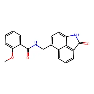 2-methoxy-N-[(2-oxo-1,2-dihydrobenzo[cd]indol-6-yl)methyl]benzamide structure