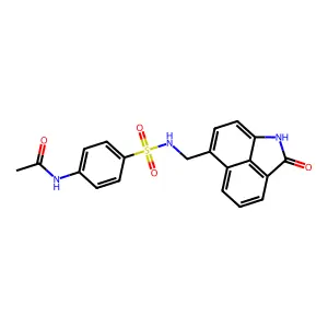 N-(4-{[(2-oxo-1,2-dihydrobenzo[cd]indol-6-yl)methyl]sulfamoyl}phenyl)acetamide structure