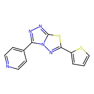 3-(4-Pyridinyl)-6-(2-thienyl)[1,2,4]triazolo[3,4-b][1,3,4]thiadiazole structure