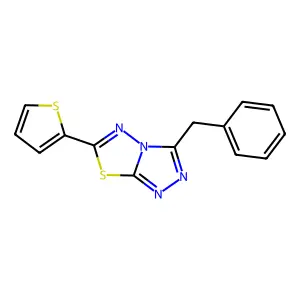 3-Benzyl-6-(2-thienyl)[1,2,4]triazolo[3,4-b][1,3,4]thiadiazole structure