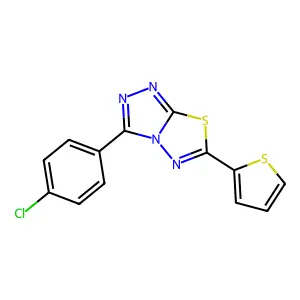 3-(4-Chlorophenyl)-6-(2-thienyl)[1,2,4]triazolo[3,4-b][1,3,4]thiadiazole structure