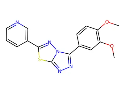 3-(3,4-Dimethoxyphenyl)-6-pyridin-3-yl-[1,2,4]triazolo[3,4-b][1,3,4]thiadiazole structure