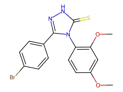 5-(4-bromophenyl)-4-(2,4-dimethoxyphenyl)-4H-1,2,4-triazole-3-thiol structure