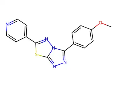 3-(4-Methoxyphenyl)-6-pyridin-4-yl-[1,2,4]triazolo[3,4-b][1,3,4]thiadiazole structure
