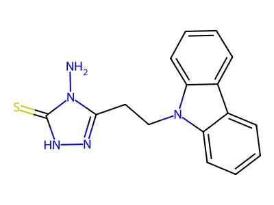 4-amino-5-[2-(9H-carbazol-9-yl)ethyl]-4H-1,2,4-triazole-3-thiol structure