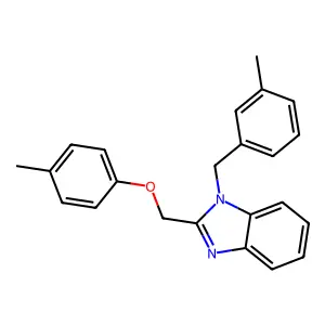 1-(3-methylbenzyl)-2-((p-tolyloxy)methyl)-1H-benzo[d]imidazole structure